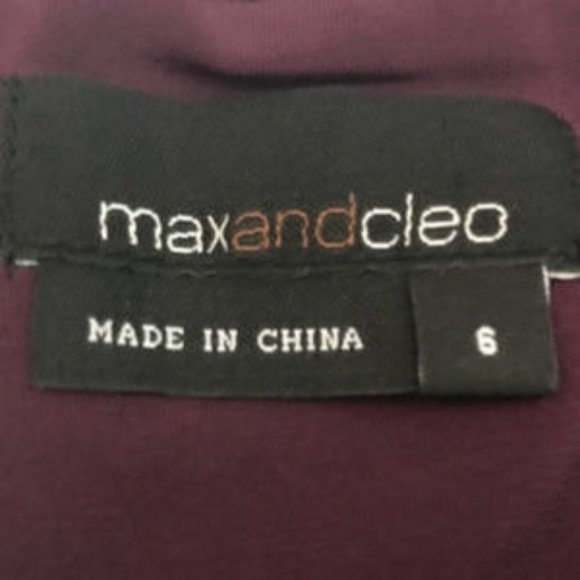 Max and Cleo Full Length Plum Gown Size 6 - Picture 6 of 7